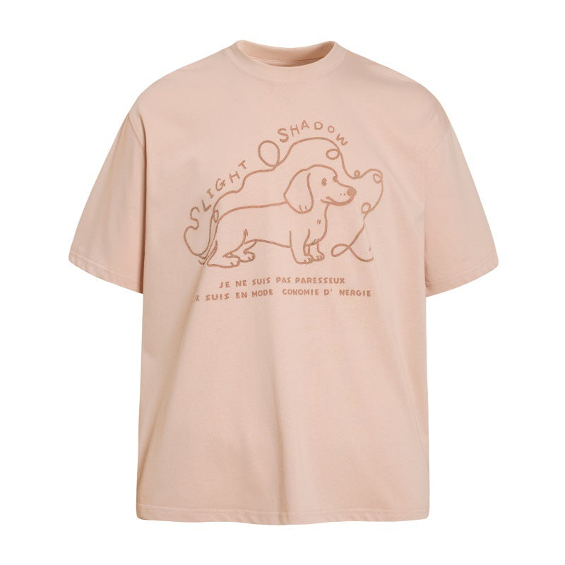Sausage dog print short sleeved shirt