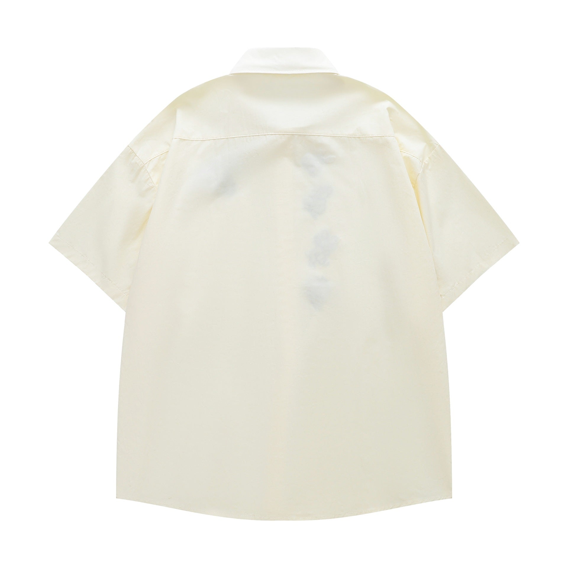Cute dog embroidered short sleeved shirt
