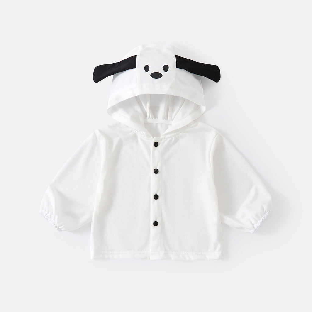 Cute Dog Themed  Outfit Set for Babies Simple Cartoon Vest and Pants 3-Piece Set