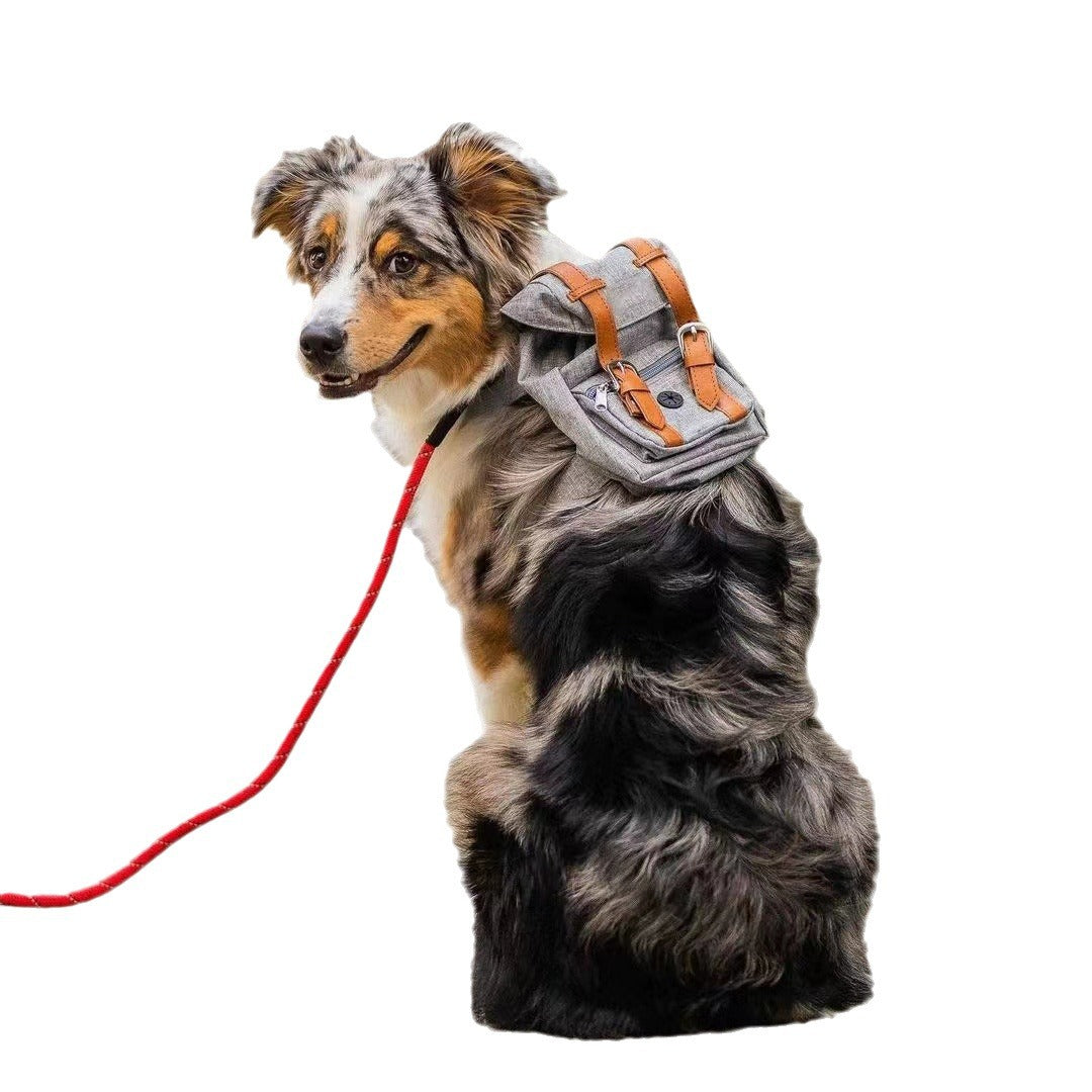 Dog backpack Pet small schoolbag with straps Portable