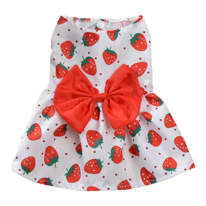Small Dog Floral Princess Skirt Cat Spring Teddy New Pet Cute Dog Skirt Summer Thin