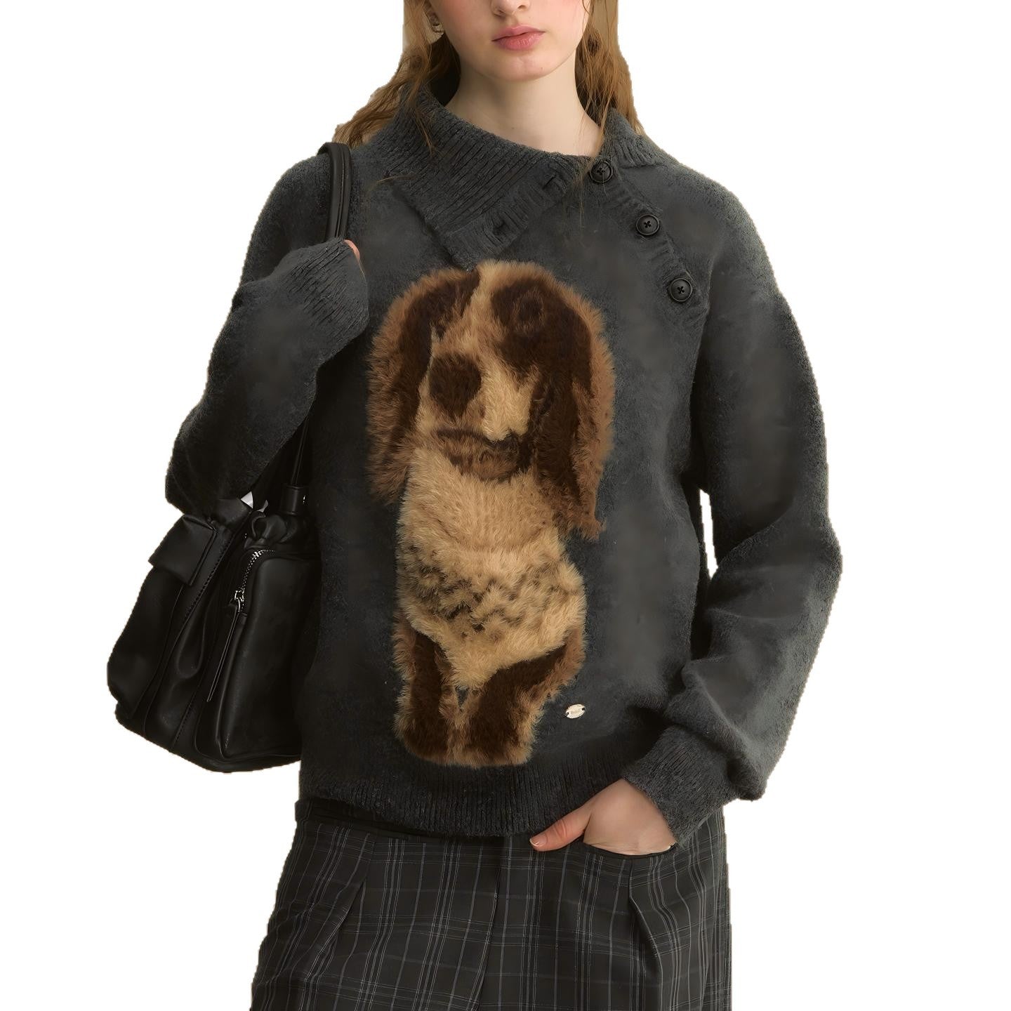 Sweater for Women with Dog Pattern Sweater