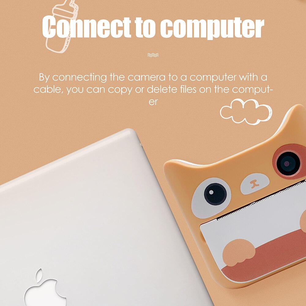 Children's Camera With Print Instant Print Photos Camera Kids Toys Boy Girl Cute Christmas Gift 1080P Video Digital Camera