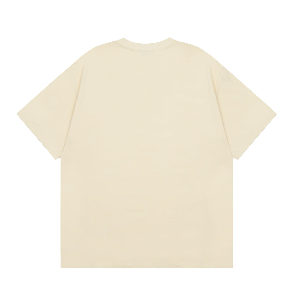 Dog print loose short sleeved T-shirt