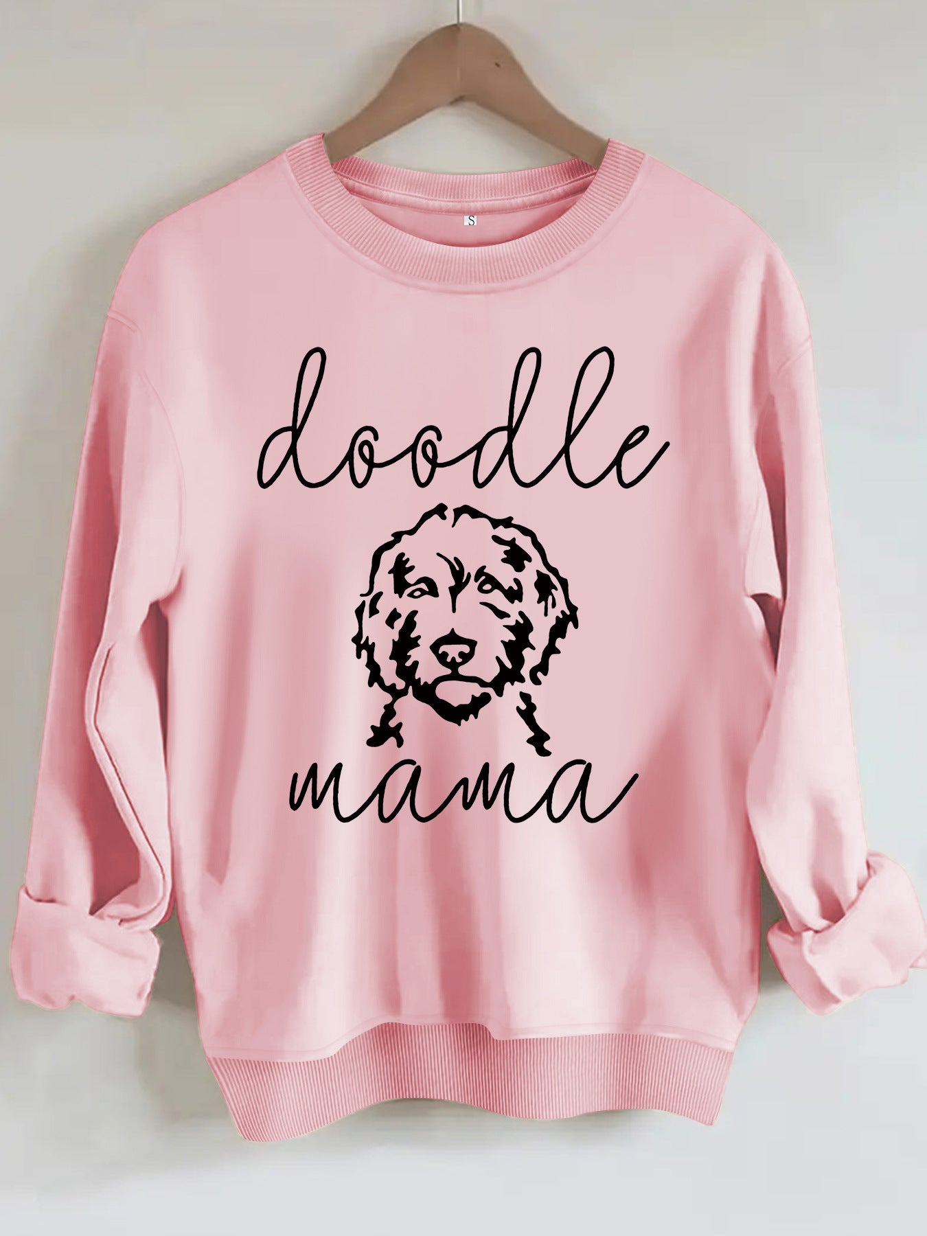 Sweatshirt with loose dog print