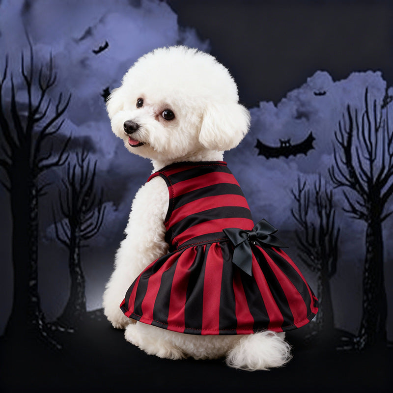 Pet Clothes Halloween Factory Drop Shipping Dress for Small Dogs, Cute Clown Wizard Printed Design