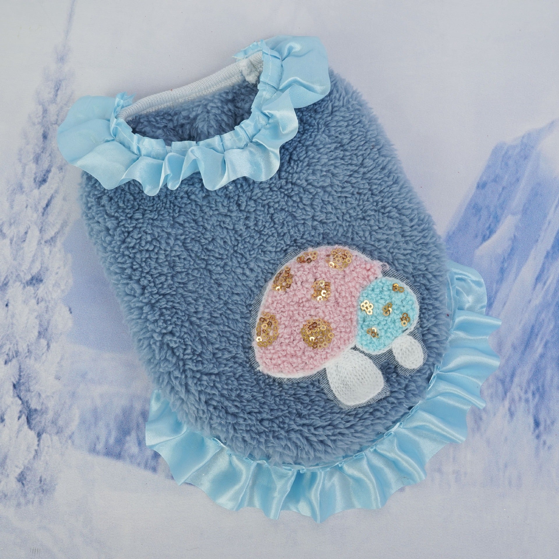 Flannel tea cup dog small milk dog cat pet clothing vest cartoon princess cute cartoon