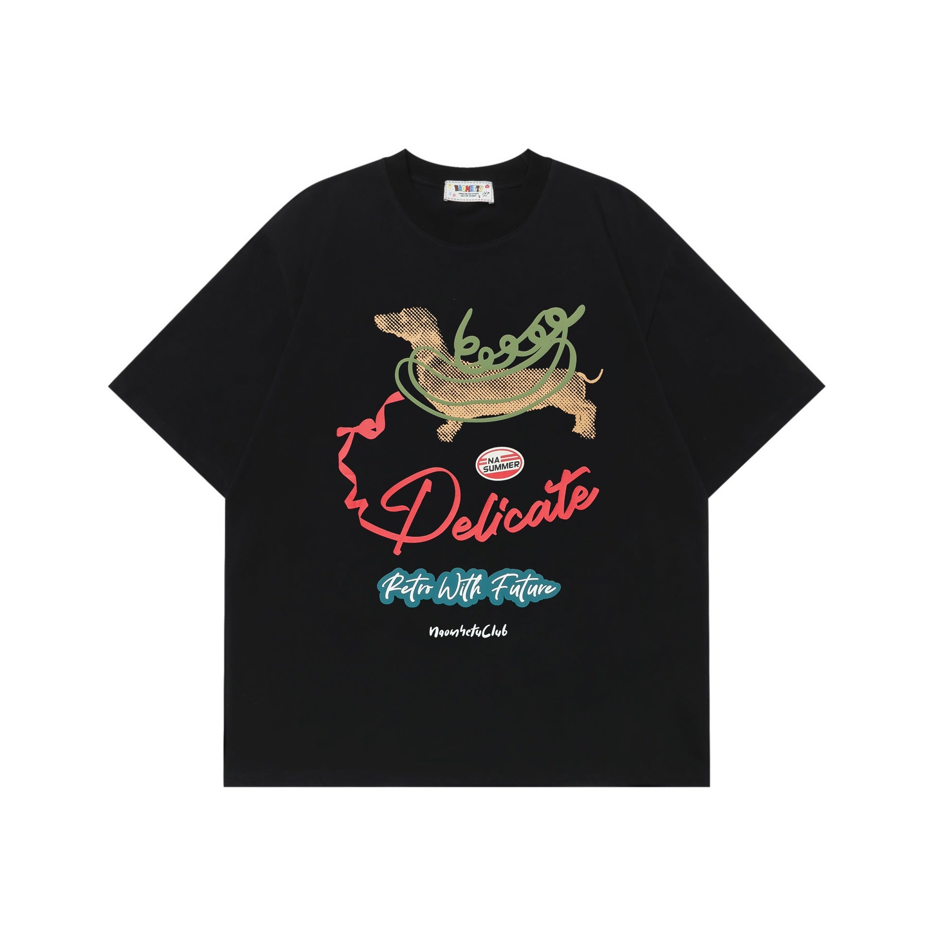 Sausage dog printed short sleeved shirt