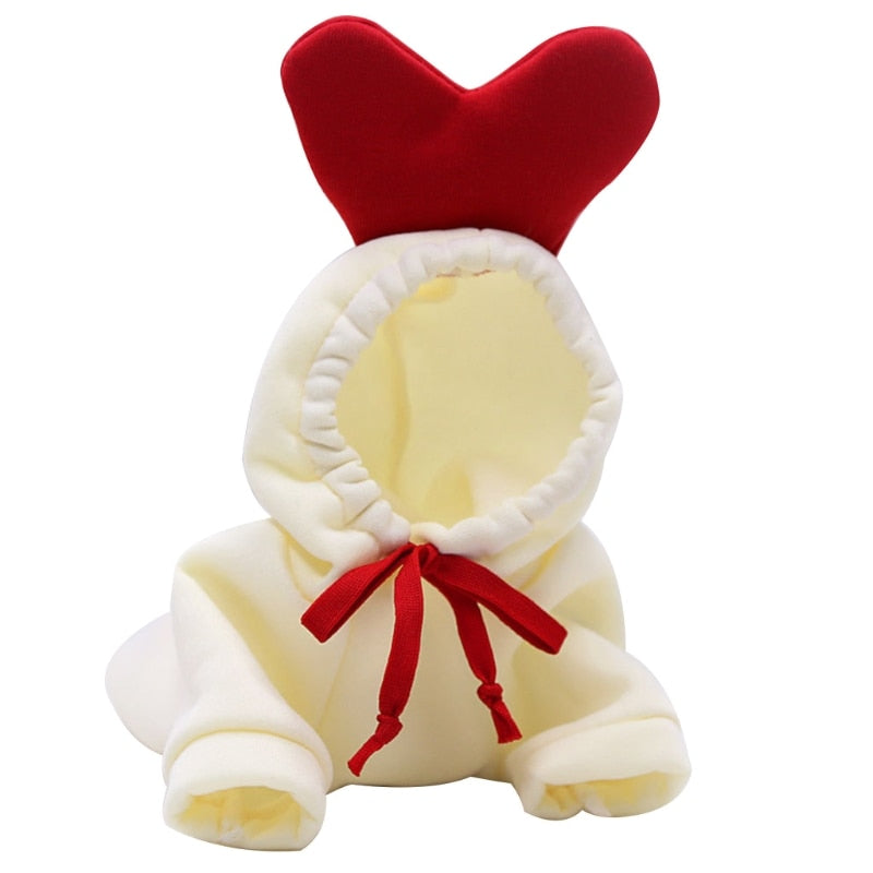 Dog Winter Warm Clothes Cute Plush Coat Hoodies for bulldog Pet Costume Jacket