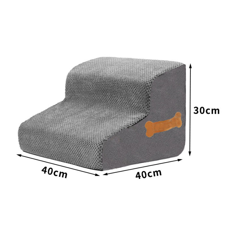Pet Dog Stair Ramp with Bone Handle – Safe Steps for Elderly Dogs, Couch & Bed Accessibility, Joint Protection