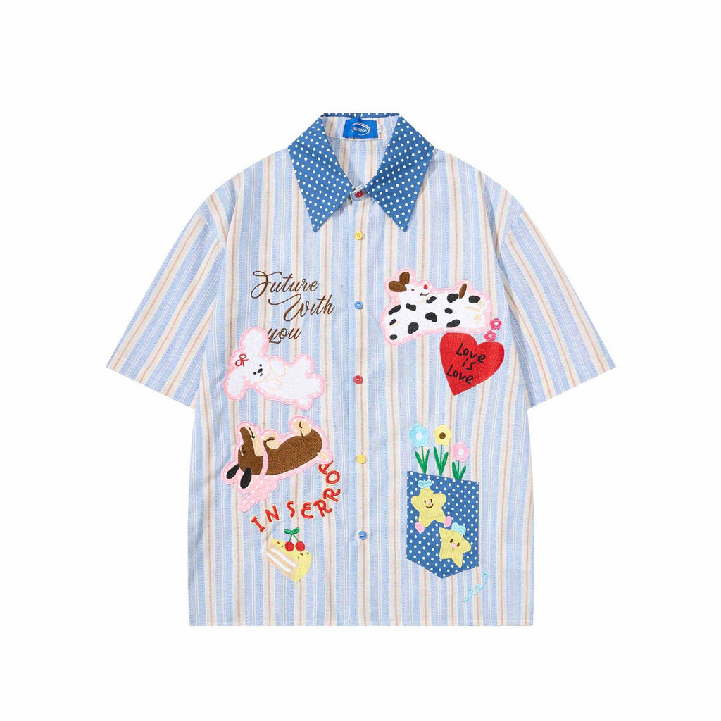 Sweetheart Sausage Dog Embroidered Short Sleeve