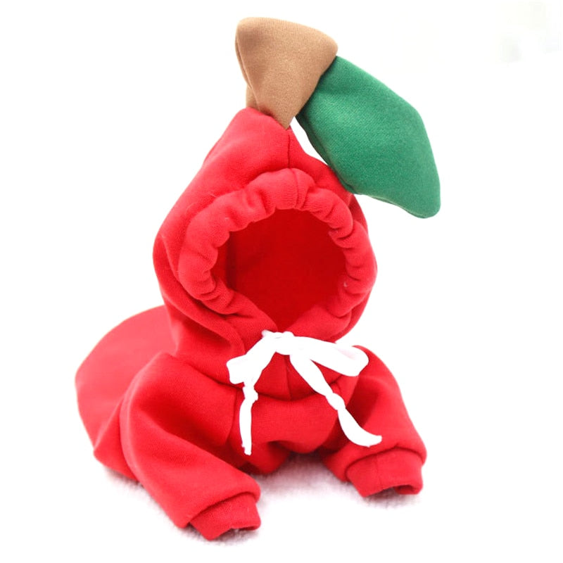 Warm Dog Winter Clothes Cute Fruit Dog Coat Hoodies Fleece Pet Dogs Costume Jacket for French Bulldog Chihuahua Ropa Para Perro