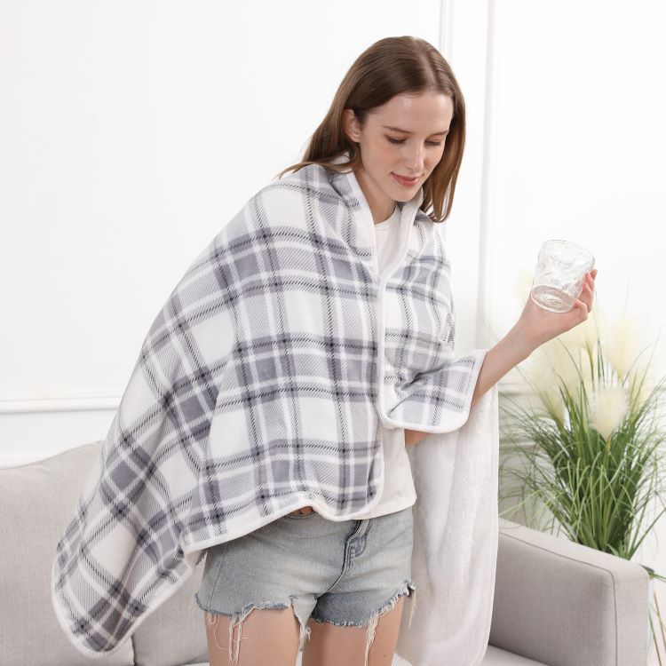 USB electric shawl cover leg warm blanket large-sized power bank wireless mobile electric blanket