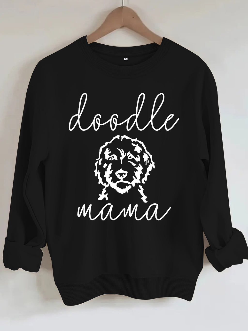 Sweatshirt with loose dog print