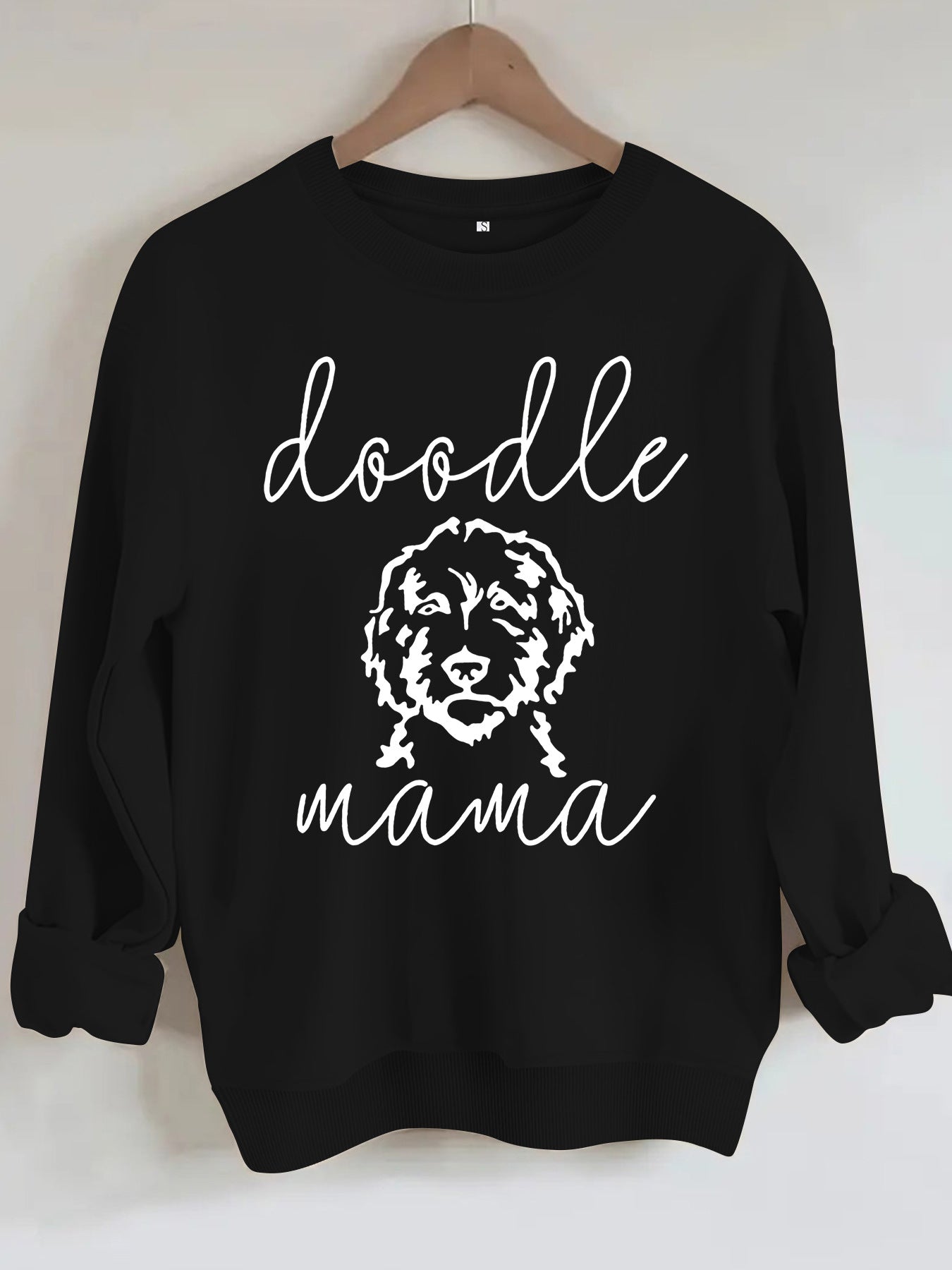 Sweatshirt with loose dog print