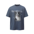 Dog animal print short sleeved t-shirt
