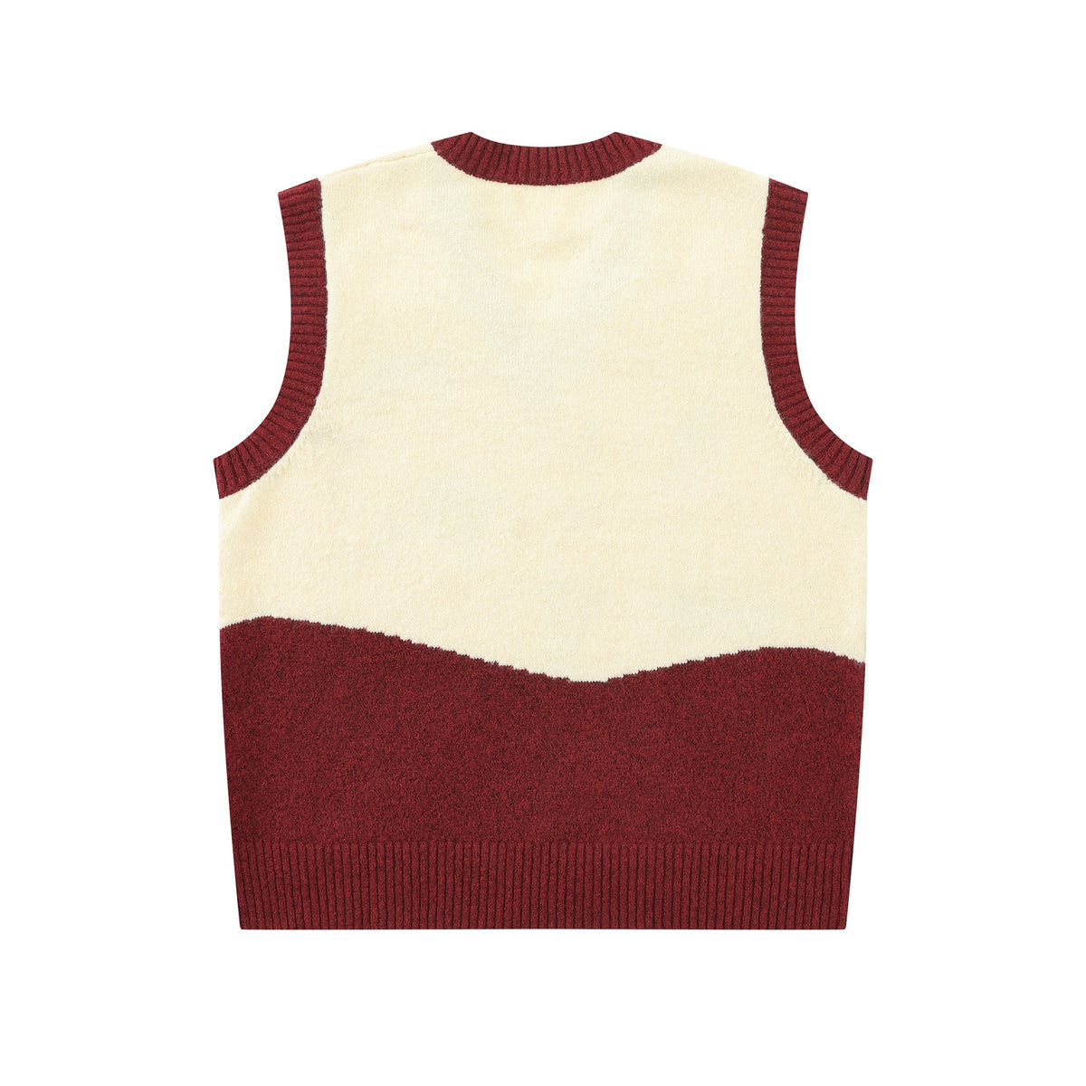 Color blocked edging sweater vest