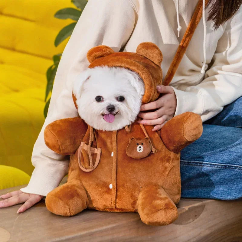 New Dog Bag Cat Bag Autumn And Winter Warm And Windproof Cute Crossbody Bag Cat Backpack Pet Supplies Decor