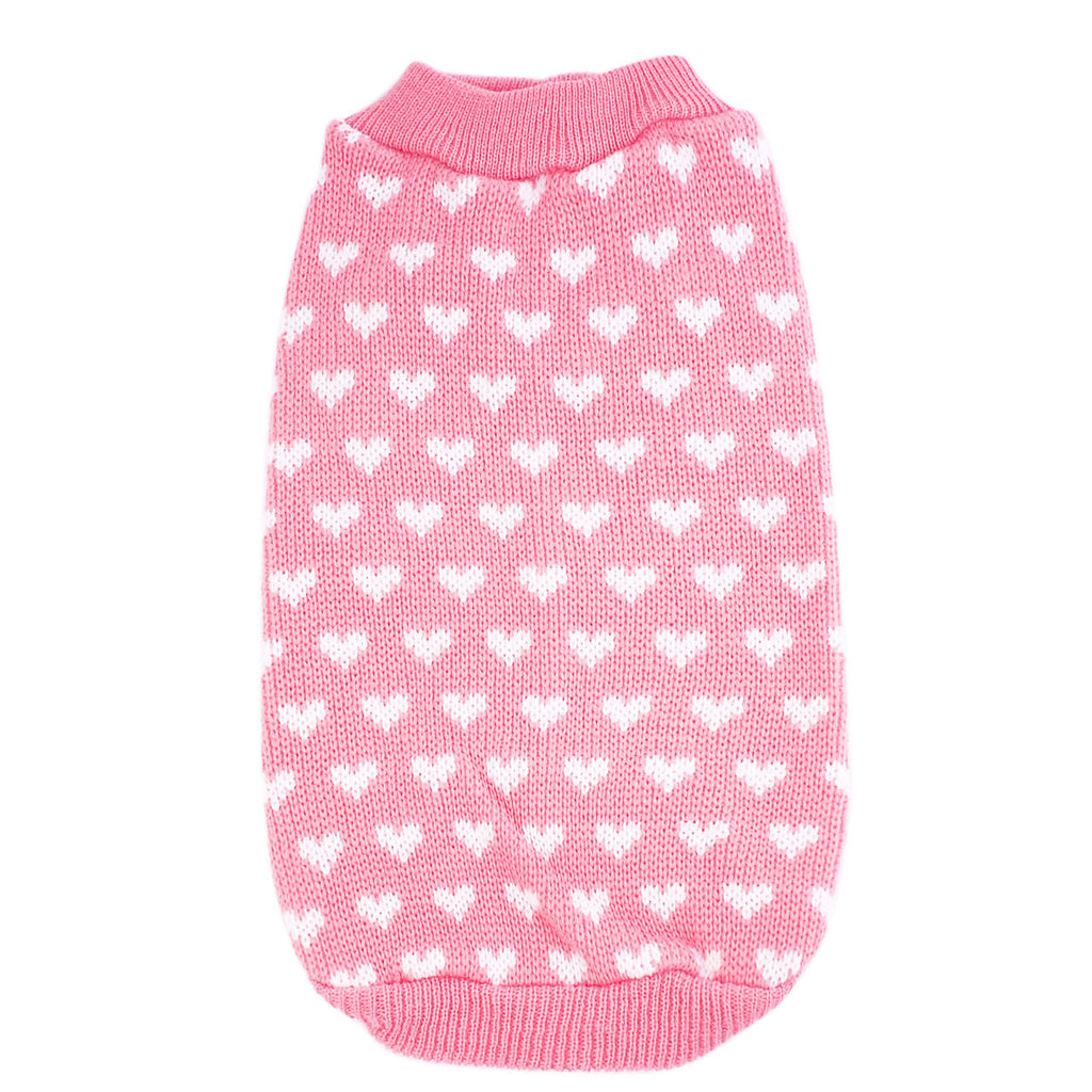 Autumn And Winter New High Quality Pet Sweater Cute Heart Pattern Dog Clothes Pet Supplies