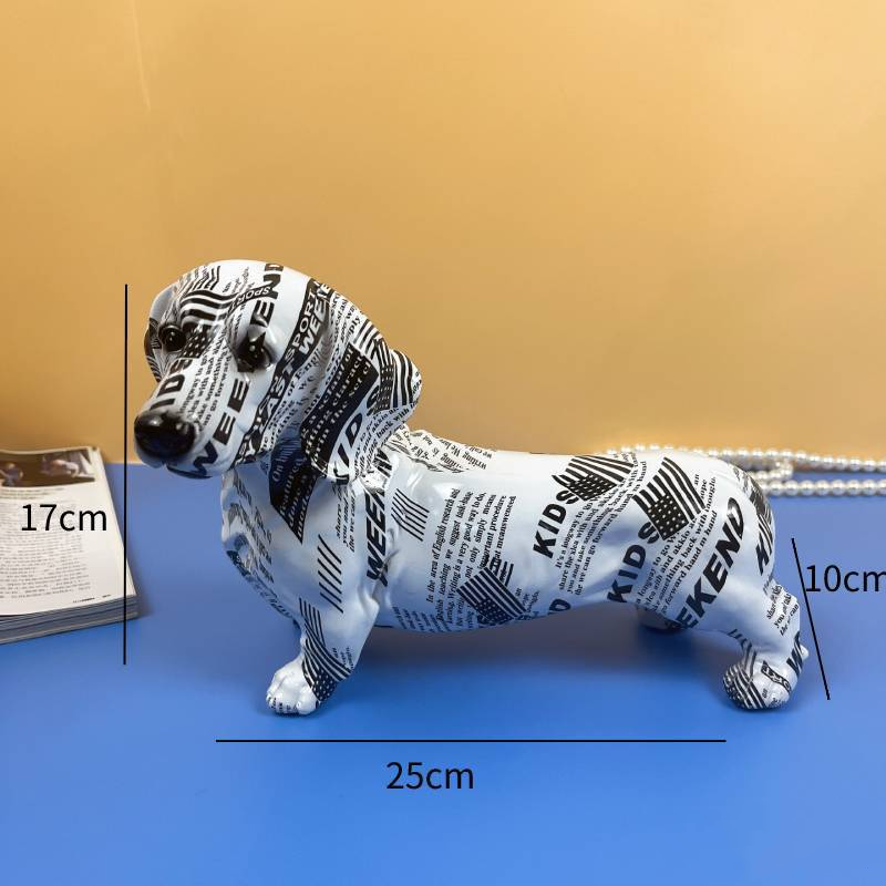 Minimalist sausage dog animal handicraft resin ornaments