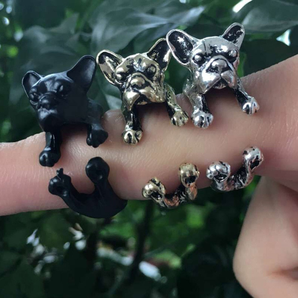 Pet Dog Hug Opening Ring Fine Jewelry 1 Pcs Love Women Ring Men Pet Dog Opening Ring Vintage Animal Ring Cute Gift