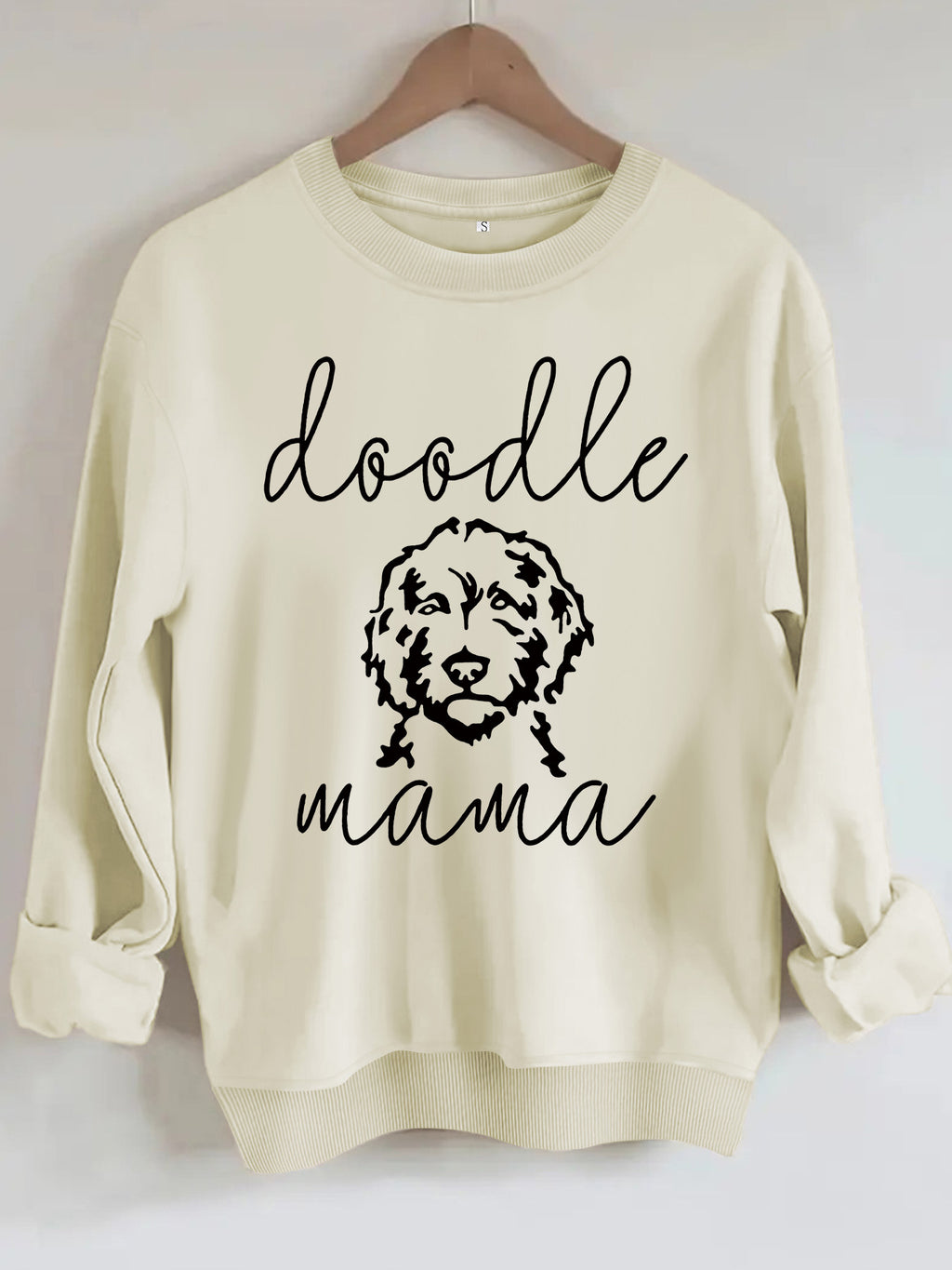 Sweatshirt with loose dog print