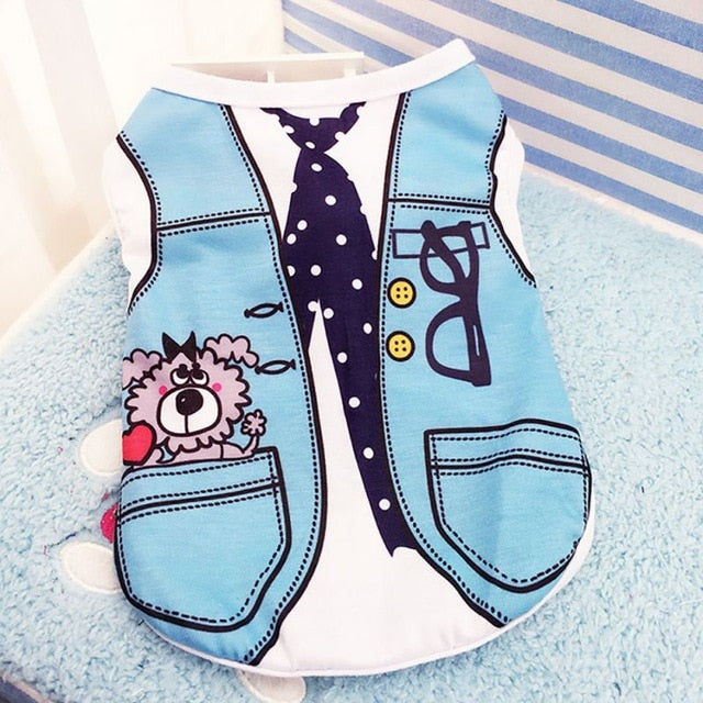 Newest Cute Unisex Pet Summer Clothes High Quality 4 Colors Puppy Dog Cat Vest T Shirt Coat Apparel