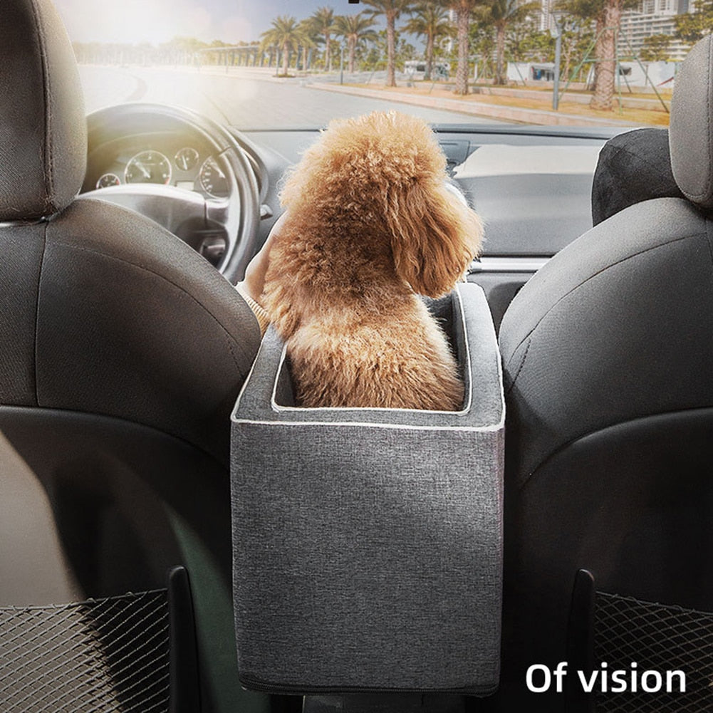Puppy Cat Bed Car Console Pet Litter Portable Car Handrail Dog Cat Mat Travel Bed Safety Pet Seat