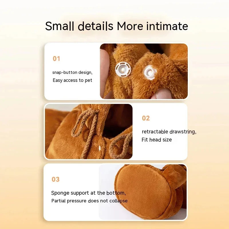New Dog Bag Cat Bag Autumn And Winter Warm And Windproof Cute Crossbody Bag Cat Backpack Pet Supplies Decor