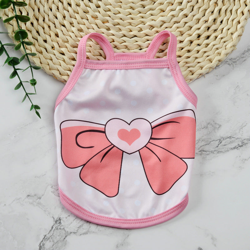 Pet supplies pet clothes cute fruit camisoles tank tops breathable pet sunscreen mosquito and insect repellent products