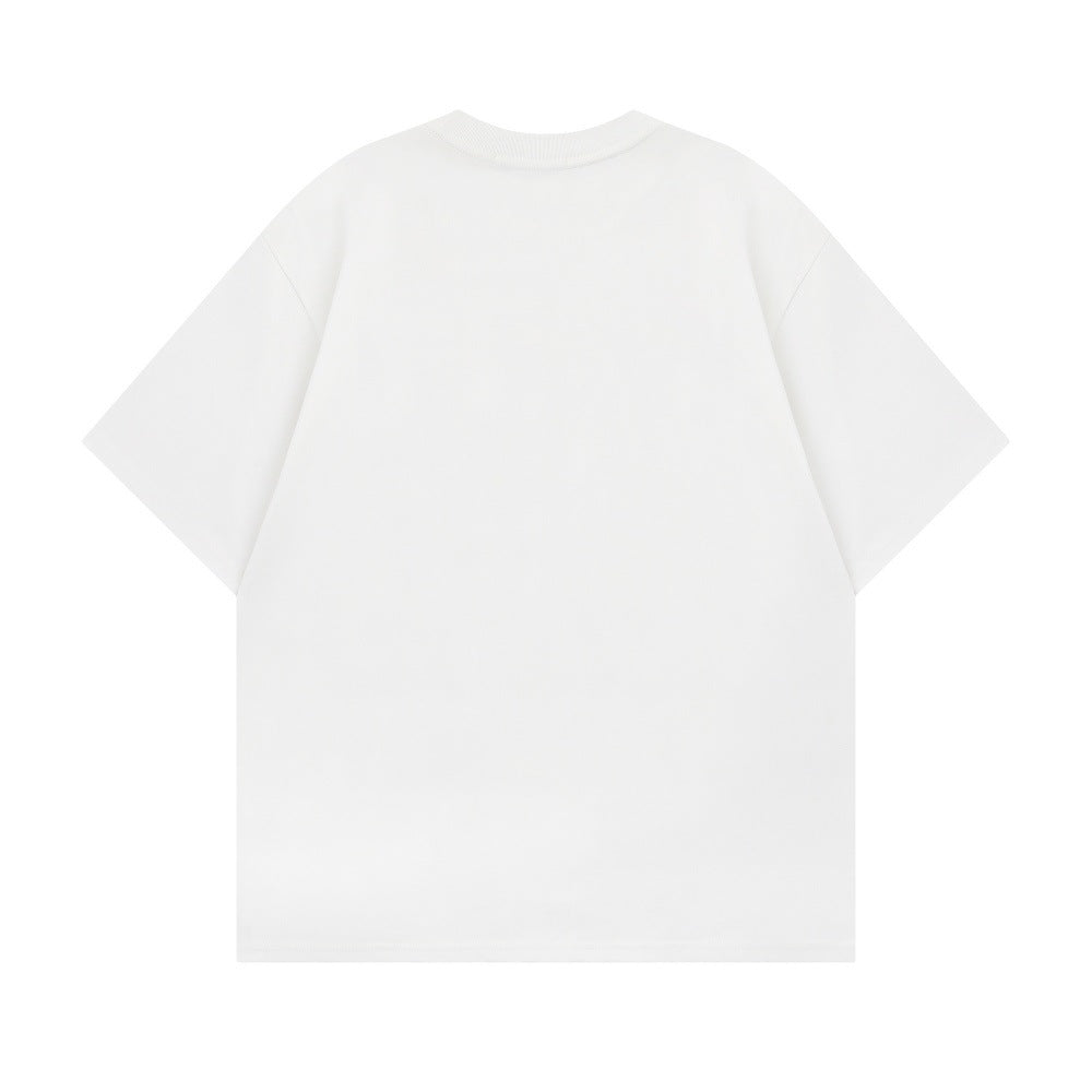 Animal Dog Hand drawn Printed Short Sleeve