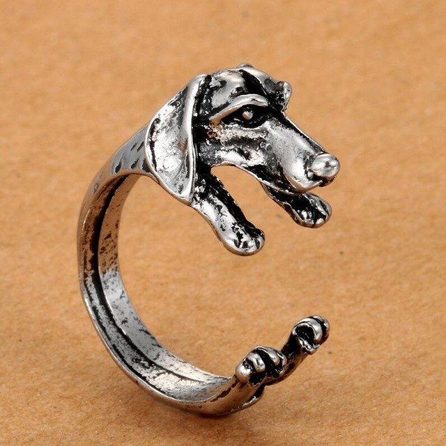 Cute Handmade Pug Dog Rings for Women Summer Jewelry Anillos Mujer Antique Brzone/Silver Plated Black 3colors for choose