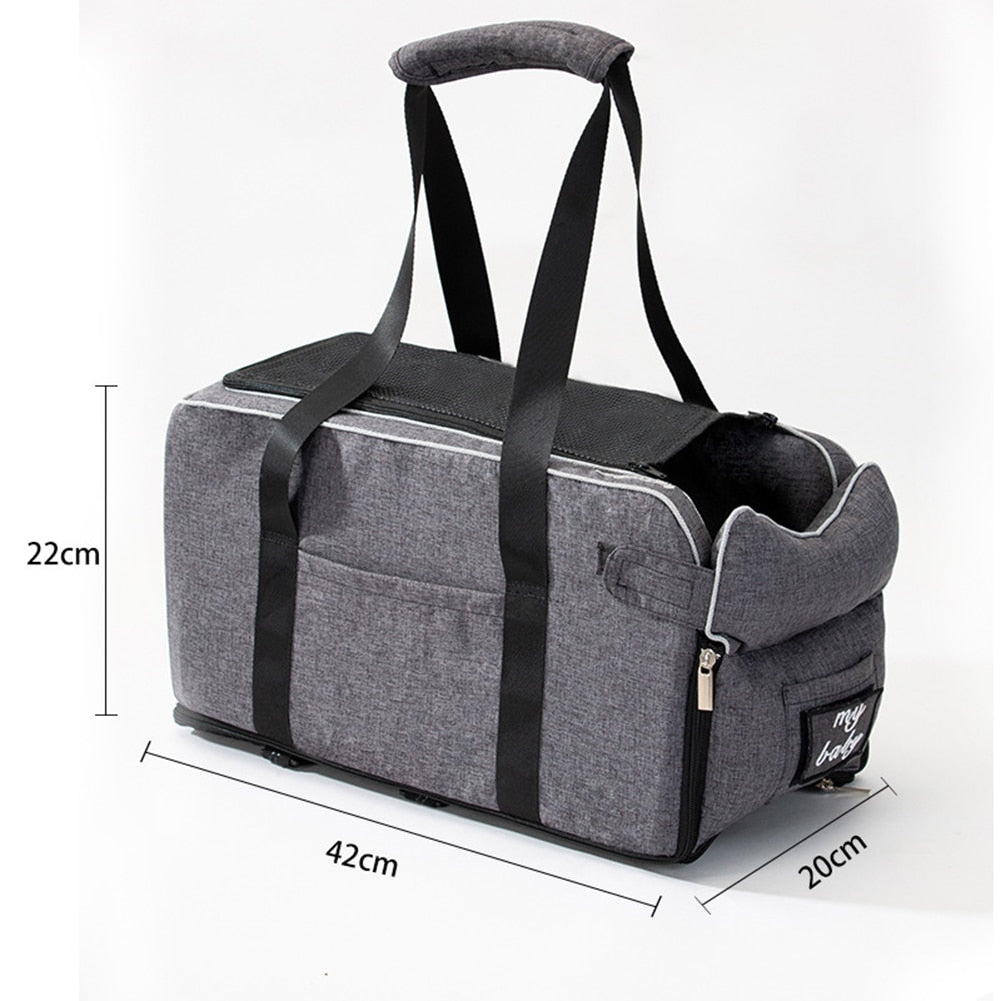 Puppy Cat Bed Car Console Pet Litter Portable Car Handrail Dog Cat Mat Travel Bed Safety Pet Seat