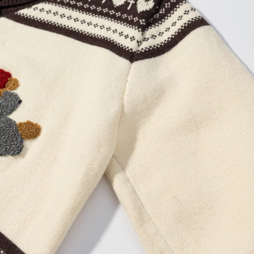 Vintage Fel Island Dog Printed Knitted Coat