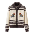 Vintage Fel Island Dog Printed Knitted Coat