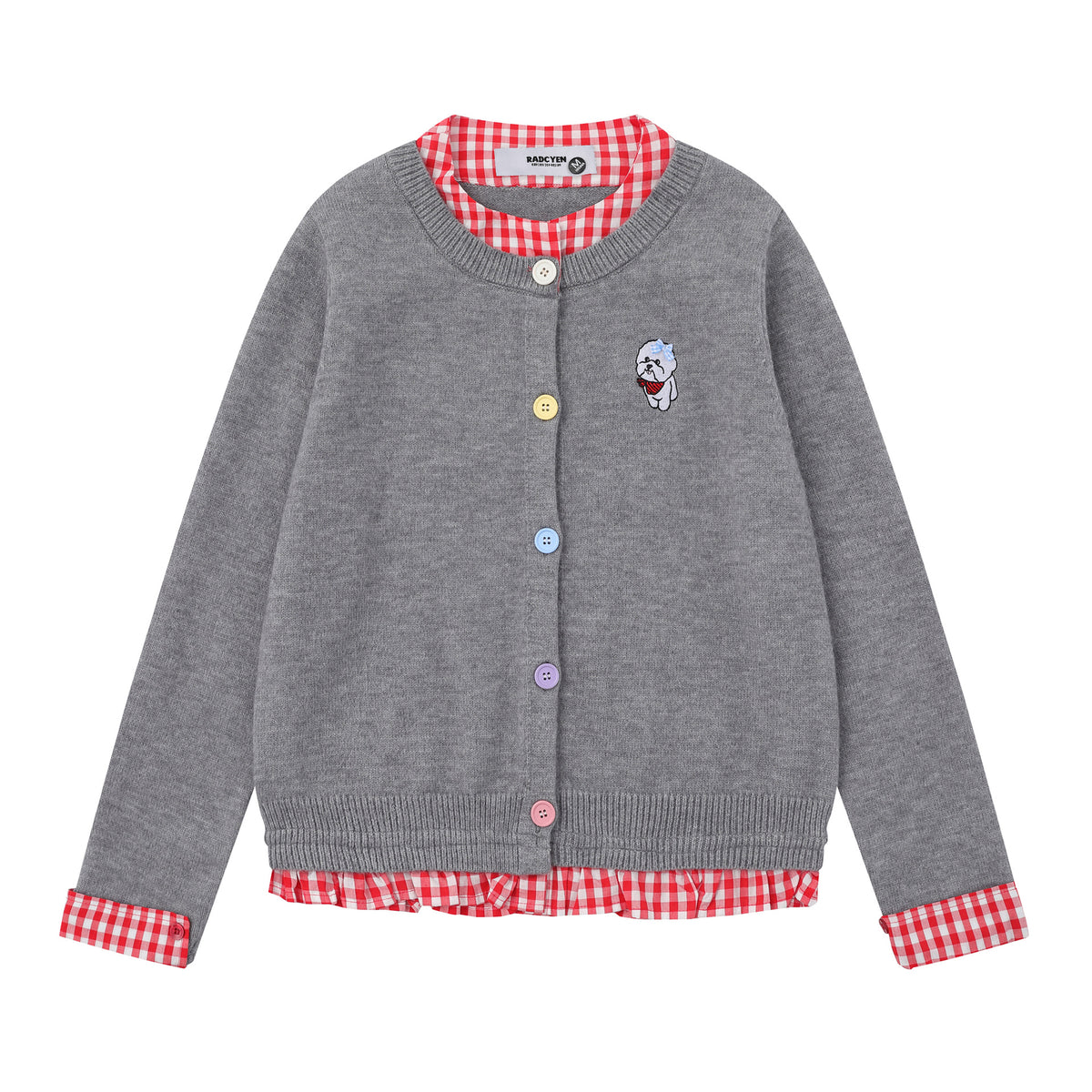 Little dog embroidered cardigan jacket