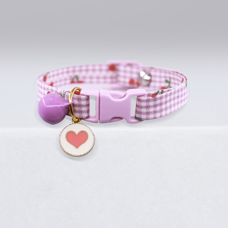 Cat Collar Bell Cute Polka Dot Pet Cat Small Dog Puppy Kitten Jewelry Adjustable Dog Necklace Collar