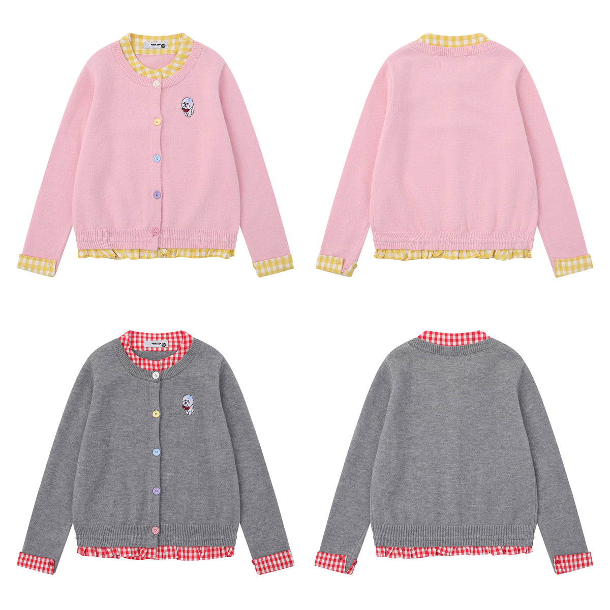 Little dog embroidered cardigan jacket