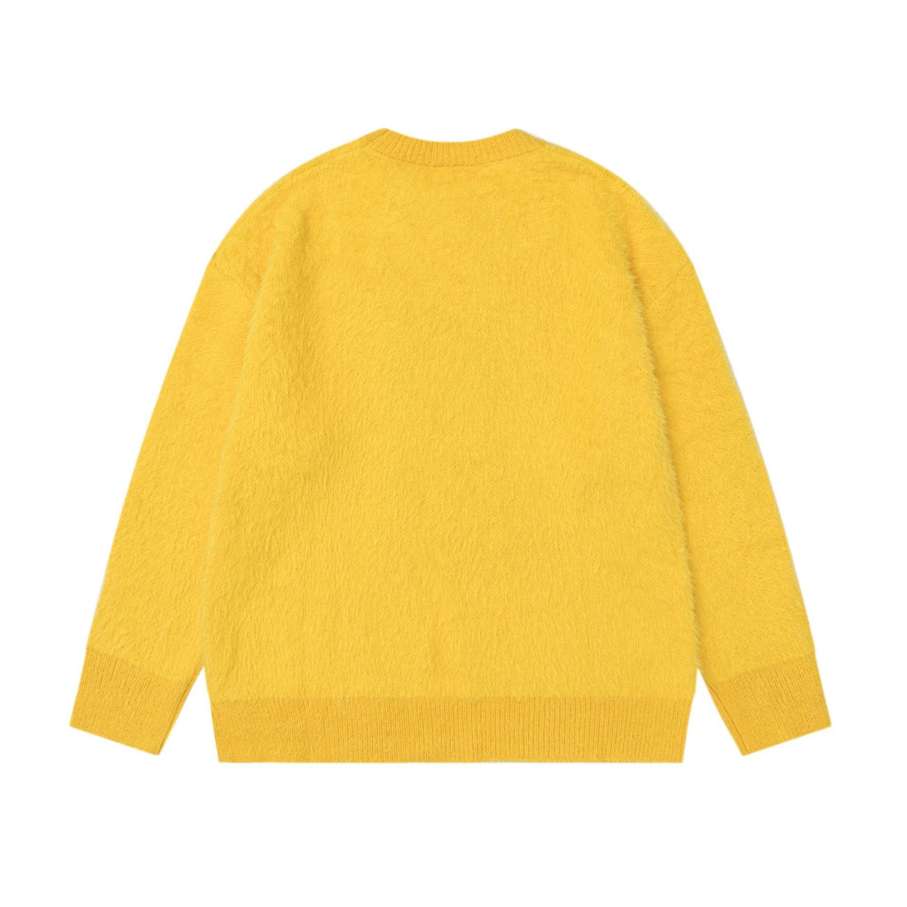 Plush cute dog jacquard sweater