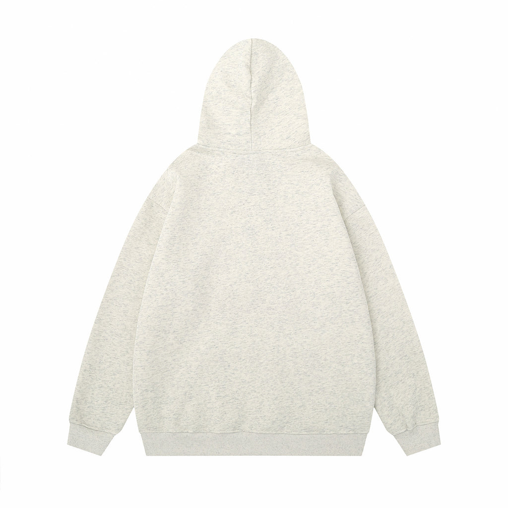 Cute Dog Embroidery Design Hooded Sweatshirt with Drawstring